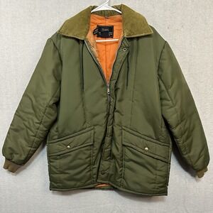 Vtg Sears Work 'n Leisure Work Chore Barn Green Coat Korea Men's Tall Medium‎